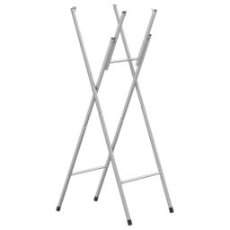 Berkfield Home Folding Bar Table Legs Silver 45x53x108 cm Galvanised Steel - Size: 45 x 53 x 108 cm