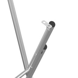 Berkfield Home Folding Bar Table Legs Silver 45x53x108 cm Galvanised Steel - Size: 45 x 53 x 108 cm - thumbnail 6