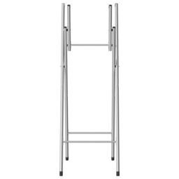Berkfield Home Folding Bar Table Legs Silver 45x53x108 cm Galvanised Steel - Size: 45 x 53 x 108 cm - thumbnail 4
