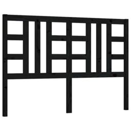 Berkfield Home Bed Headboard Black 166x4x100 cm Solid Wood Pine - Size: 166 x 4 x 100 cm - thumbnail 2