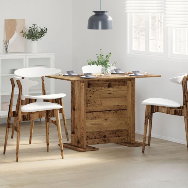 Berkfield Home Dining Table Old Wood 110x60x75 cm Engineered Wood in Brown - Size: 110 x 60 x 75 cm - image 1
