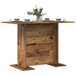 Berkfield Home Dining Table Old Wood 110x60x75 cm Engineered Wood in Brown - Size: 110 x 60 x 75 cm - thumbnail 3