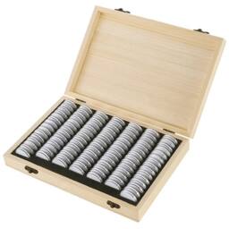 Kelvenix 100Pcs Coins Display Storage Box Case Capsules in Beige - Size: 500mm - thumbnail 5