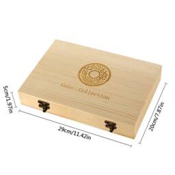 Kelvenix 100Pcs Coins Display Storage Box Case Capsules in Beige - Size: 500mm - thumbnail 2