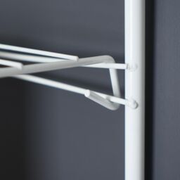 OHS Over The Door Tiered Foldable Drying Rack Towel Storage Organiser Rail Hanger in White - thumbnail 3