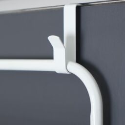OHS Over The Door Tiered Foldable Drying Rack Towel Storage Organiser Rail Hanger in White - thumbnail 4