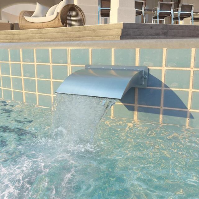 Berkfield Home Pool Fountain Stainless Steel 30x9x26 cm Silver - Size: 30 x 9 x 26 cm - image 1