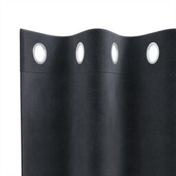 Berkfield Home Blackout Curtains with Eyelets 2 pcs Dark Grey Velvet - thumbnail 5