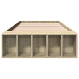 Berkfield Home Bed Frame without Mattress Sonoma Oak 100x200 cm in Brown - thumbnail 4