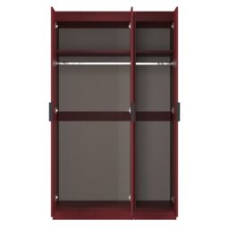 Ready Assembled 2 U Fuji 3 Door Wardrobe (Ready Assembled) in Dark Red - thumbnail 8