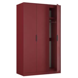 Ready Assembled 2 U Fuji 3 Door Wardrobe (Ready Assembled) in Dark Red - thumbnail 7
