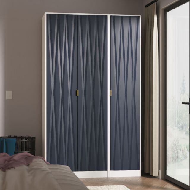 Ready Assembled 2 U Dallas 3 Door Wardrobe (Ready Assembled) in Dark Blue - image 1