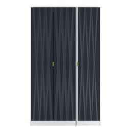 Ready Assembled 2 U Dallas 3 Door Wardrobe (Ready Assembled) in Dark Blue - thumbnail 2