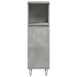 Berkfield Home Bathroom Cabinet Concrete Grey 30x30x100 cm Engineered Wood - Size: 30 x 30 x 100 cm - thumbnail 4