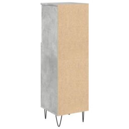 Berkfield Home Bathroom Cabinet Concrete Grey 30x30x100 cm Engineered Wood - Size: 30 x 30 x 100 cm - thumbnail 6
