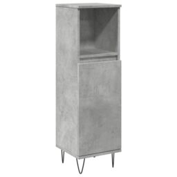 Berkfield Home Bathroom Cabinet Concrete Grey 30x30x100 cm Engineered Wood - Size: 30 x 30 x 100 cm - thumbnail 2