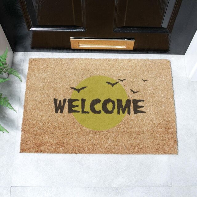 Artsy Mats Halloween Welcome Bats Doormat (60 x 40cm) in Brown - Size: 40 cm x 60 cm - image 1