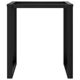 Berkfield Home Dining Table Legs O-Frame 70x70x73 cm Steel in Black - Size: 70 x 70 x 73 cm - thumbnail 4