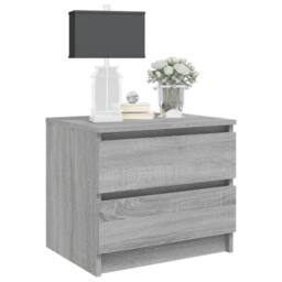 Berkfield Home Spacious Bed Cabinet Grey Sonoma 50x39x43.5 cm Engineered Wood - thumbnail 5