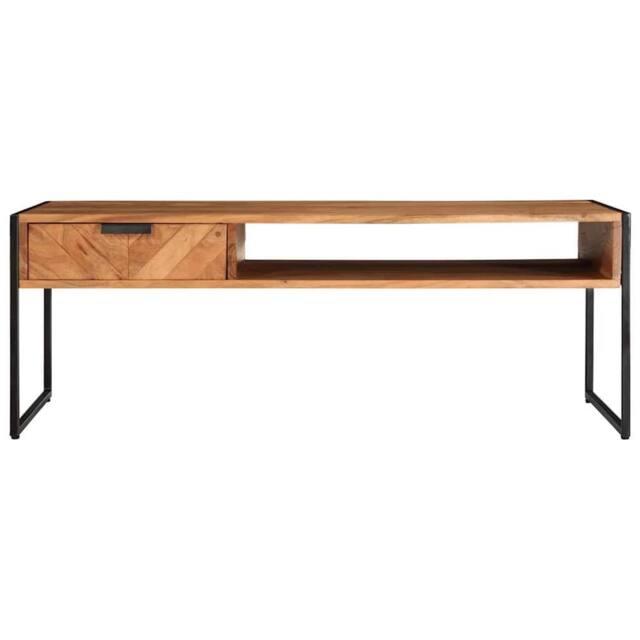 Berkfield Home Table Coffee Table 110x55x40 cm Solid Wood Acacia in Brown - Size: 110 x 55 x 40 cm - image 1