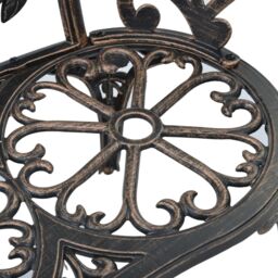 Berkfield Home Bistro Bench 100cm Bronze Cast Aluminium in Brown - thumbnail 6