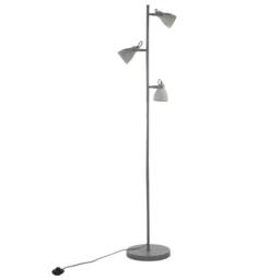 Wyld and Coco 3-Head Industrial Floor Lamp Grey Concrete 165 cm - thumbnail 4