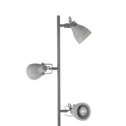 Wyld and Coco 3-Head Industrial Floor Lamp Grey Concrete 165 cm - thumbnail 7