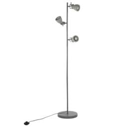 Wyld and Coco 3-Head Industrial Floor Lamp Grey Concrete 165 cm - thumbnail 6