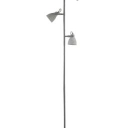 Wyld and Coco 3-Head Industrial Floor Lamp Grey Concrete 165 cm - thumbnail 2