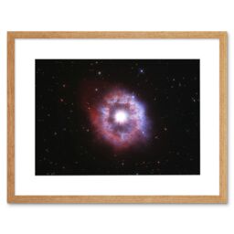 Artery8 Wall Art Print Hubble Space Astronomy AG Carinae Bright Luminous Blue Variable Celebrity Star w/ An Expanding Glowing Red Halo Ring Of Gas & - thumbnail 1