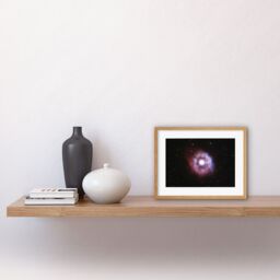 Artery8 Wall Art Print Hubble Space Astronomy AG Carinae Bright Luminous Blue Variable Celebrity Star w/ An Expanding Glowing Red Halo Ring Of Gas & - thumbnail 2