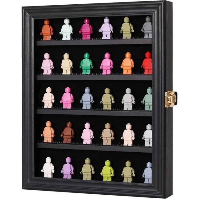 Kelvenix Wood Minifigure Display Case Box in Black - image 1
