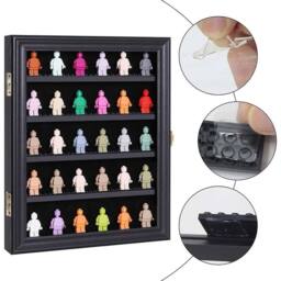 Kelvenix Wood Minifigure Display Case Box in Black - thumbnail 3