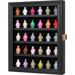 Kelvenix Wood Minifigure Display Case Box in Black - thumbnail 1