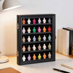 Kelvenix Wood Minifigure Display Case Box in Black - thumbnail 4