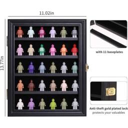 Kelvenix Wood Minifigure Display Case Box in Black - thumbnail 2