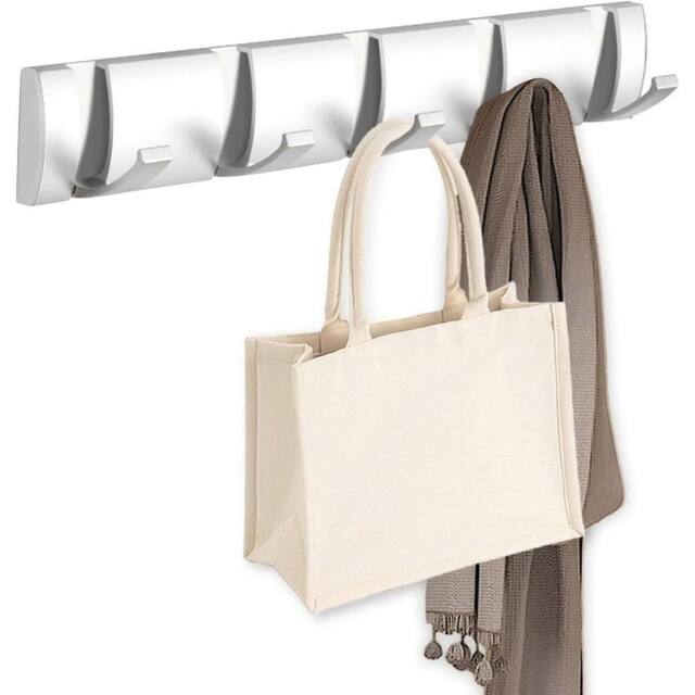 Kelvenix Coat Hooks Wall Mounted Drying Rack in Silver - Size: 0.6m2 - image 1