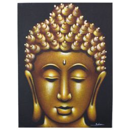 KDMD Buddha Painting - Gold Sand Finish in Yellow - thumbnail 2