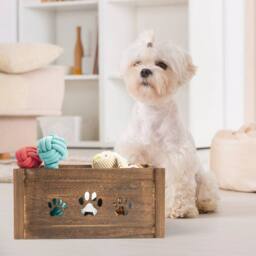 FLAVORA Brown Large-Storage Collection Wooden Box - Size: 500mm - thumbnail 4