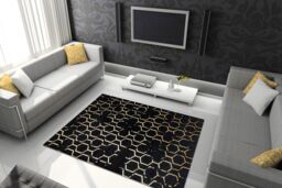 RugsX Gloss Rug in Black - Size: 120 cm x 170 cm - thumbnail 5