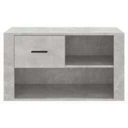 Berkfield Home Shoe Cabinet Concrete Grey 80x35x45 cm Engineered Wood - Size: 80 x 35 x 45 cm - thumbnail 5