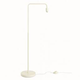 CGC Lighting Kyra Cream Off-White Angled Floor Lamp with Large Scalloped Lampshade - thumbnail 3