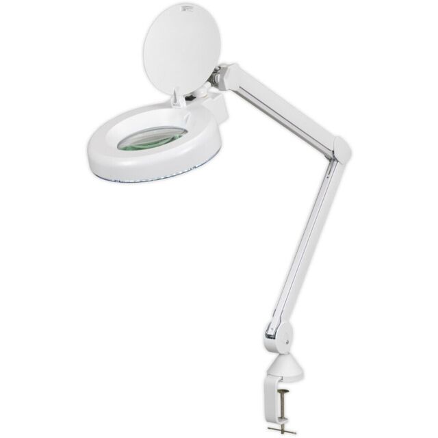 Loops LED Magnifying Glass Light & G Clamp Mount - Craft Detail Engrave Work - Table in Clear - image 1