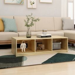 Berkfield Home Coffee Table 110x50x34 cm Solid Pinewood in Brown - Size: 110 x 50 x 34 cm - thumbnail 3