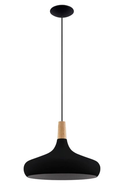 Eglo Sabinar IP20 Steel 400mm Modern Pendant Light in Black - image 1