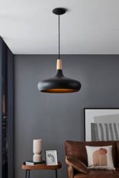 Eglo Sabinar IP20 Steel 400mm Modern Pendant Light in Black - thumbnail 2
