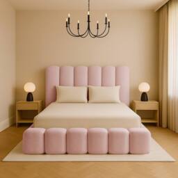 Desire Deco Alice Ottoman Storage Bed Frame with Lift-Up Storage Base in Pink - Size: King - thumbnail 2