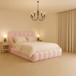 Desire Deco Alice Ottoman Storage Bed Frame with Lift-Up Storage Base in Pink - Size: King - thumbnail 1