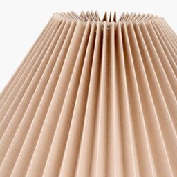 Ruma Natural Linen Hard Pleat Tapered Lampshade - Size: 16 inches - thumbnail 5