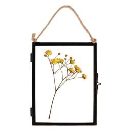"Nicola Spring Hanging Metal Photo Frame - 5"" x 7"" - Picture Frame Wall Mounted Frame with Rope in Black" - thumbnail 1